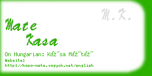 mate kasa business card